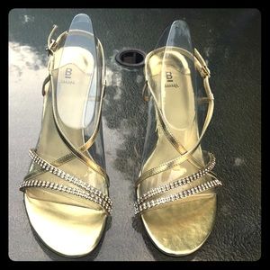 Gold Gorgeous Rhinestone Heels